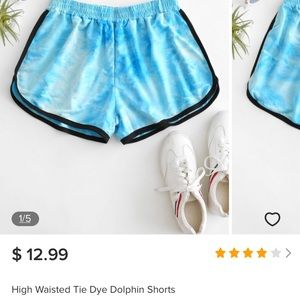 High waisted ZAFUL tie dye shorts